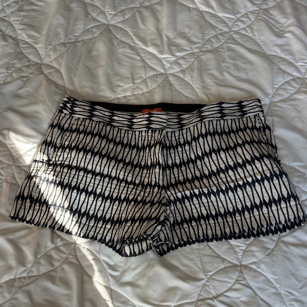 Joe Fresh Black and White Patterned High Waist Shorts